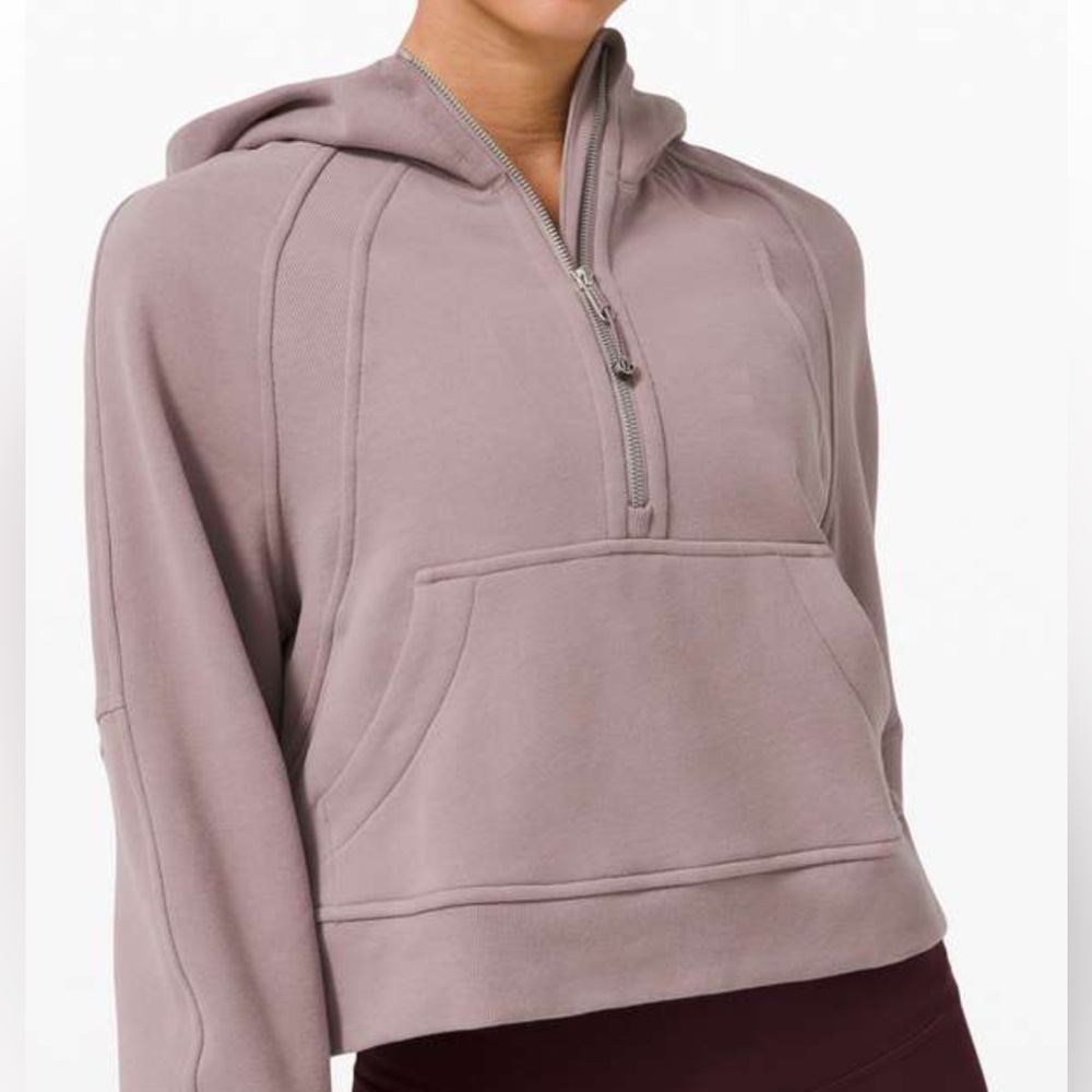 Lululemon Violet Verbena SCUBA oversized cropped xl-xxl like new Hoodie 1/2 zip
